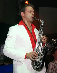 Bild von André mit Saxophon
